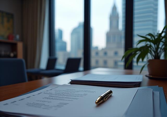 Professional legal office environment in London